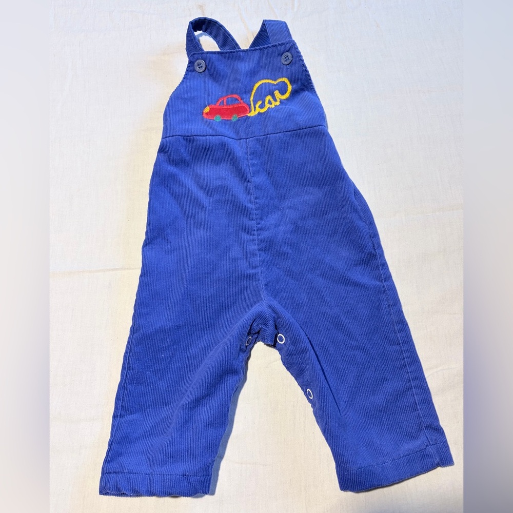Healthtex Blue Overalls with Car Design
